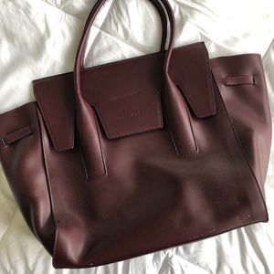 Ripani Red genuine leather cute satchel - beauty like new! Italian